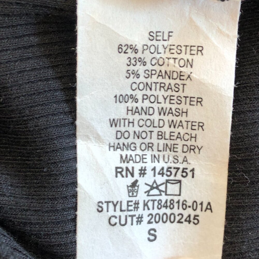 NWOT Altar'd State Black Sheer Puffy Sleeve Ribbed Crop Top Shirt Blouse - Picture 10 of 10